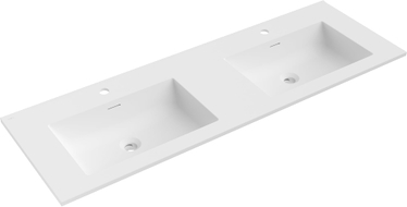 Mexen Otis lavabo intégré double 141 x 46,5 cm, blanc mat - 25181401D