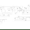 Mexen Otis double vasque encastrée dans le plan 141 x 46,5 cm, blanc mat - 25181401D