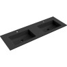 Mexen Otis lavabo encastré dans le plan double 141 x 46,5 cm, noir mat - 25181471D