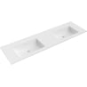 Mexen Otis double vasque encastrée 161 x 46,5 cm, blanc mat - 25181601D