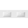Mexen Otis double vasque encastrée 161 x 46,5 cm, blanc mat - 25181601D