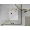 Mexen Lima cabine de douche pliable 90 x 90 cm, transparent, or + receveur de douche plat - 856-090-090-50-00-4010