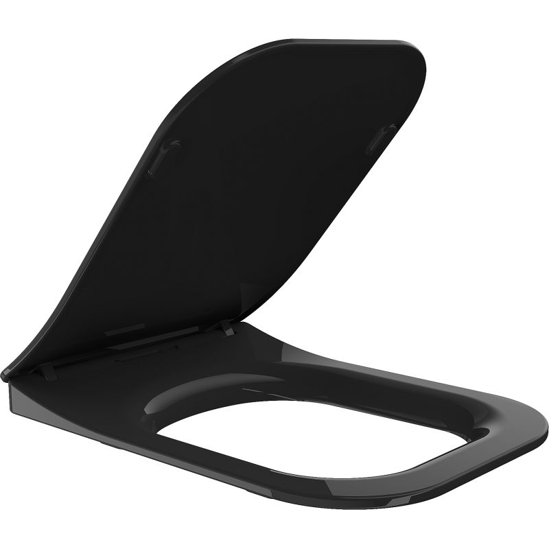 Mexen Teo abattant à descente lente slim, duroplast, noir brillant - 39851085