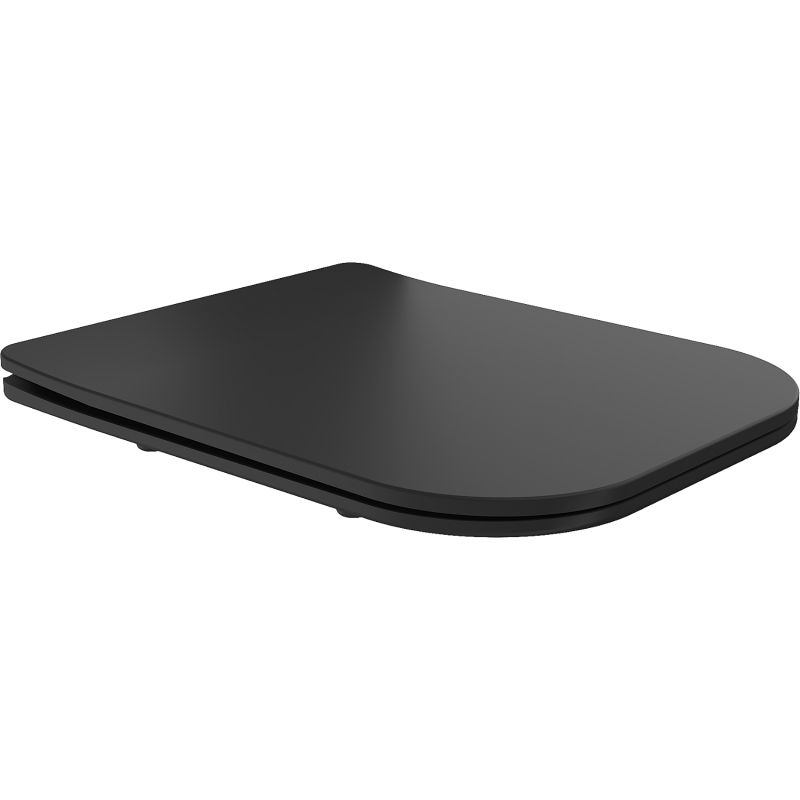 Mexen Teo abattant à descente lente slim, duroplast, noir mat - 39060185