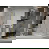 Mexen Lima cabine de douche pliante 100 x 100 cm, transparent, or + receveur Flat - 856-100-100-50-00-4010