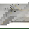 Mexen Lima cabine de douche pliante 100 x 100 cm, transparent, or + receveur Flat - 856-100-100-50-00-4010