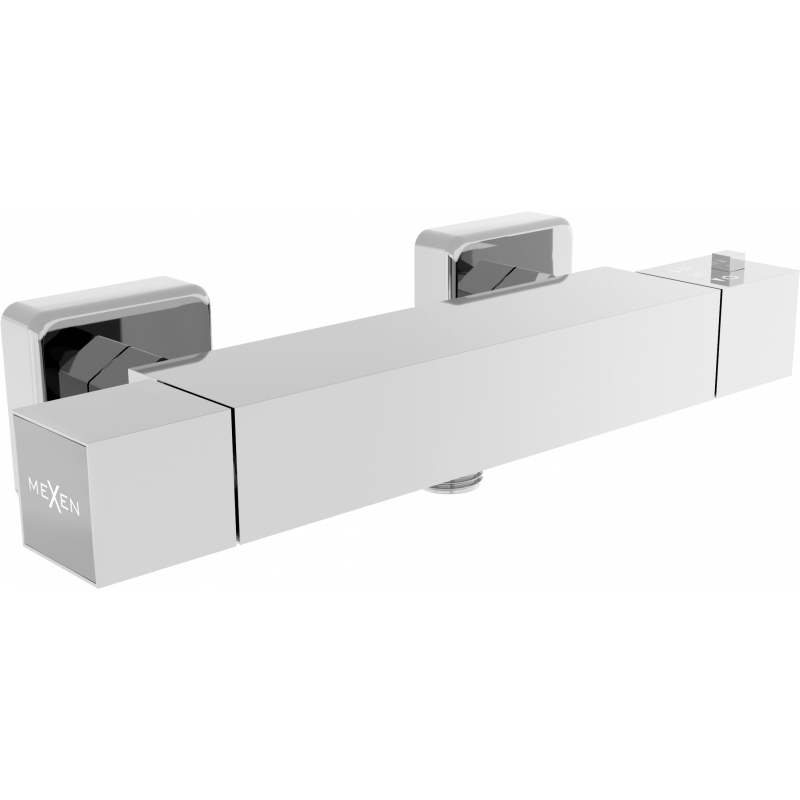 Batterie de douche thermostatique Mexen Cube, chromée - 77200-00