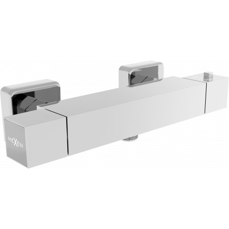 Batterie de douche thermostatique Mexen Cube, chromée - 77200-00