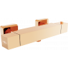 Batterie de douche thermostatique Mexen Cube, or rose - 77200-60