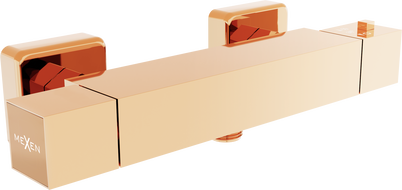 Mexen Cube mitigeur de douche thermostatique, or rose - 77200-60