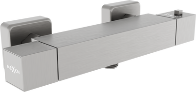 Mexen Cube mitigeur de douche thermostatique, gris foncé brossé - 77200-66