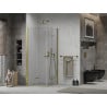 Mexen Lima Duo cabine de douche pliante 70 x 70 cm, transparent, or - 856-070-070-50-00-02