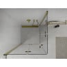 Mexen Lima Duo cabine de douche pliante 70 x 70 cm, transparent, or - 856-070-070-50-00-02