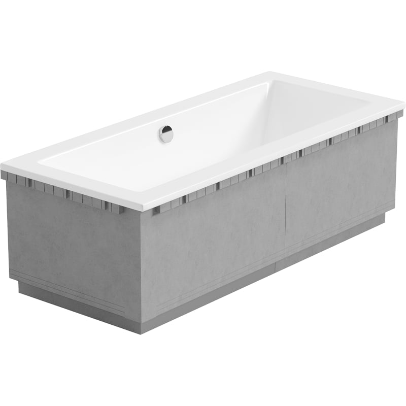 Mexen X-ST boîtier en polystyrène LED pour baignoire rectangulaire 120-150 x 70-90 cm, blanc - 55020-01