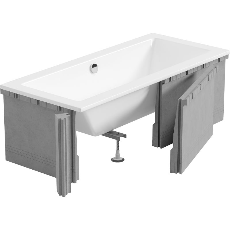 Mexen X-ST coiffe en polystyrène pour baignoire rectangulaire 160-190 x 70-90 cm, blanc - 55021-00