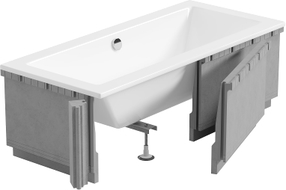 Mexen X-ST coffrage en polystyrène LED pour baignoire rectangulaire 160-190 x 70-90 cm, blanc - 55021-01