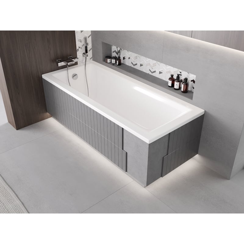 Mexen X-ST coffrage en polystyrène LED pour baignoire rectangulaire 160-190 x 70-90 cm, blanc - 55021-01
