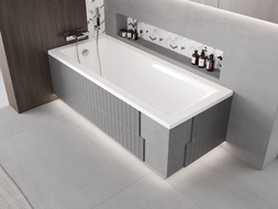 Mexen X-ST coffrage en polystyrène LED pour baignoire rectangulaire 160-190 x 70-90 cm, blanc - 55021-01