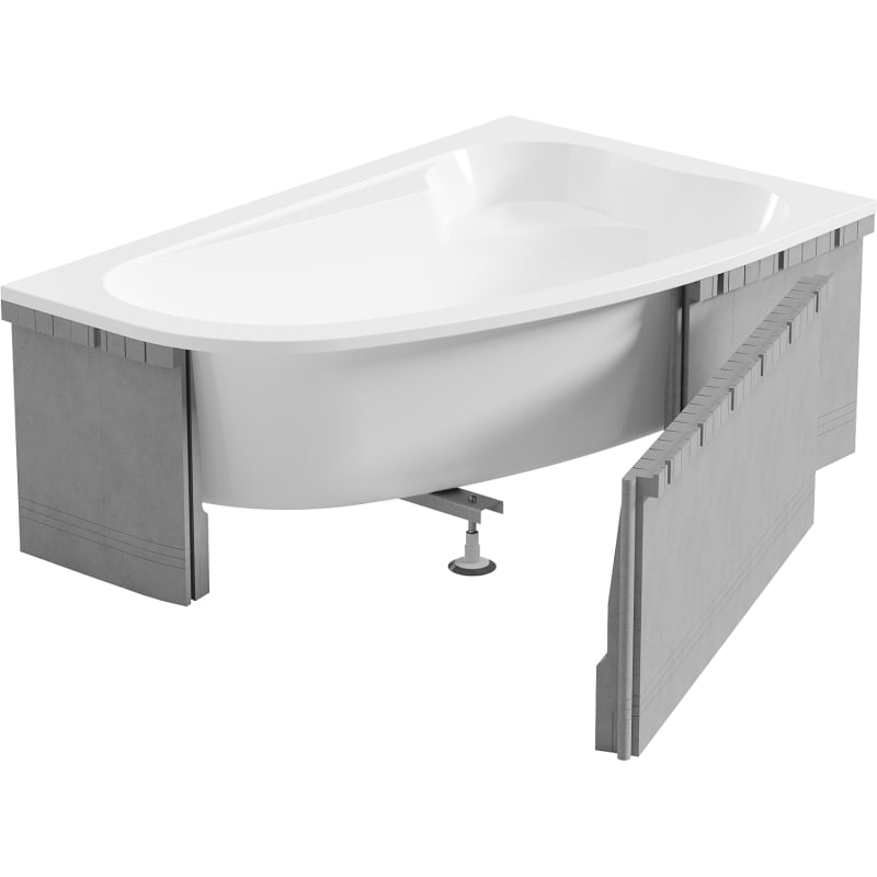 Mexen X-ST cadre en polystyrène pour baignoire d'angle 240 cm, blanc - 55022-00