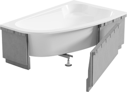 Mexen X-ST boîtier en polystyrène LED pour baignoire d'angle 240 cm, blanc - 55022-01