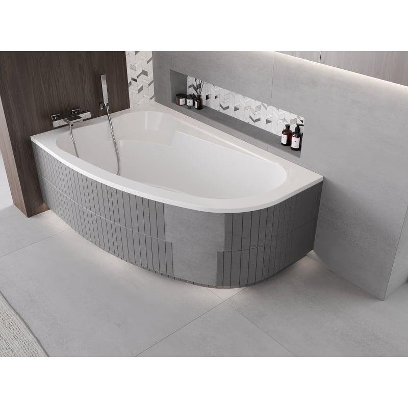 Mexen X-ST boîtier en polystyrène LED pour baignoire d'angle 240 cm, blanc - 55022-01