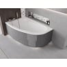 Mexen X-ST coque en polystyrène LED pour baignoire d'angle 240 cm, blanc - 55022-01