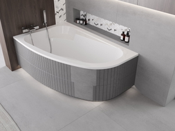 Mexen X-ST boîtier en polystyrène LED pour baignoire d'angle 240 cm, blanc - 55022-01