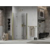 Mexen Lima Duo cabine de douche pliante 100 x 100 cm, transparent, dorée - 856-100-100-50-00-02