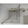 Mexen Lima Duo cabine de douche pliante 100 x 100 cm, transparent, dorée - 856-100-100-50-00-02