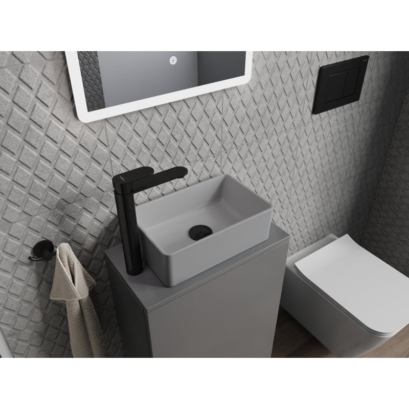 Mexen Nadia lavabo à poser 36 x 23 cm, gris clair mat - 21613661