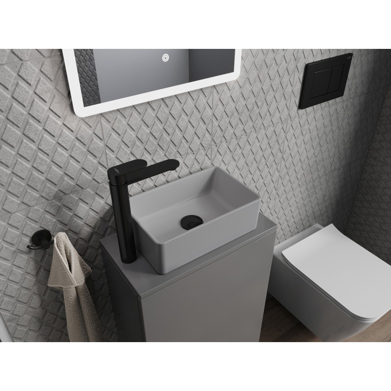 Mexen Nadia vasque à poser 36 x 23 cm, gris clair mat - 21613661