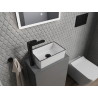 Mexen Nadia vasque à poser 36 x 23 cm, blanc/bord noir - 21613607