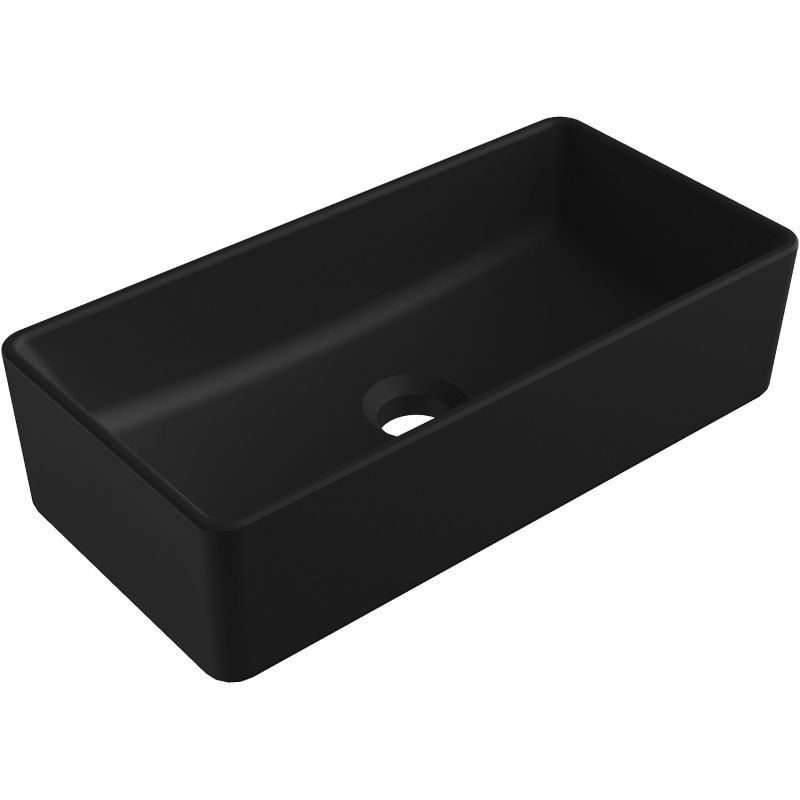 Mexen Nadia lavabo de comptoir 46 x 23 cm, Noir mat - 21614685