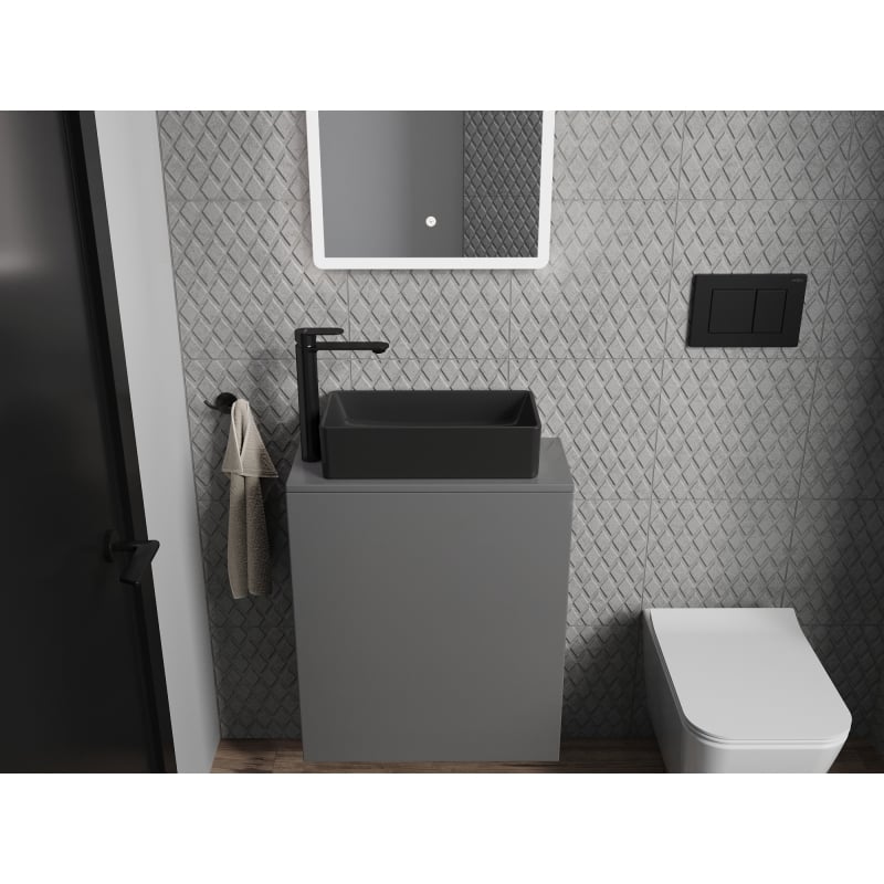 Mexen Nadia lavabo sur plan 46 x 23 cm, noir mat - 21614685