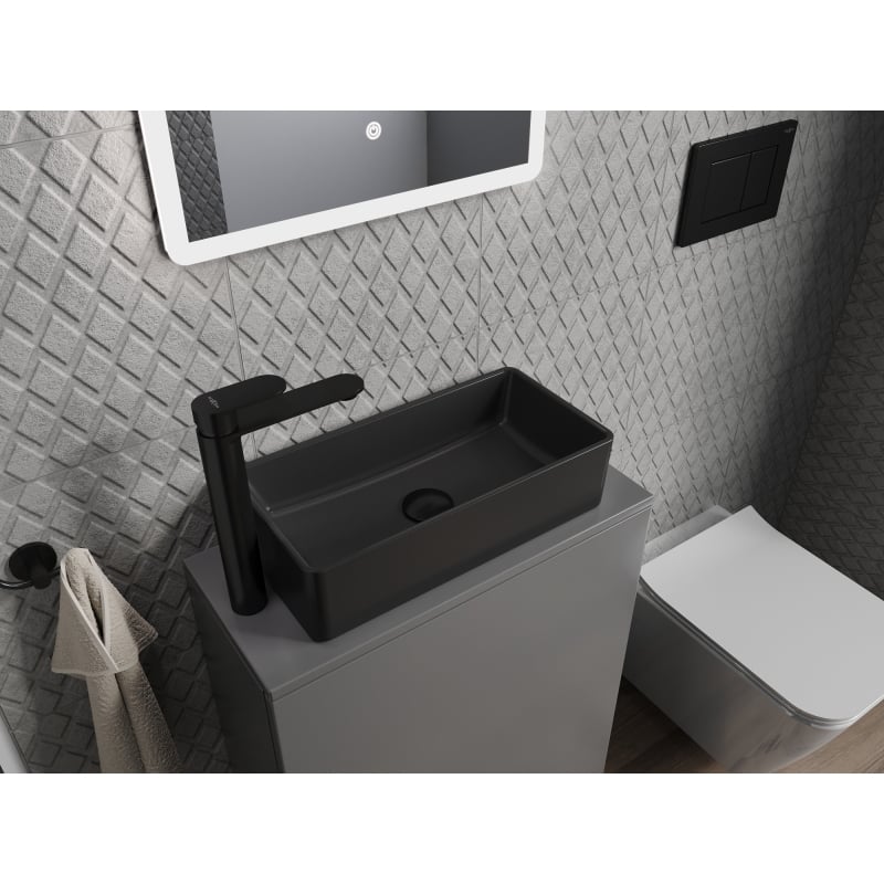 Mexen Nadia lavabo sur plan 46 x 23 cm, noir mat - 21614685