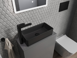 Mexen Nadia lavabo sur plan 46 x 23 cm, noir mat - 21614685