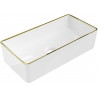 Mexen Nadia lavabo à poser 46 x 23 cm, blanc/contour doré - 21614605