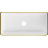 Mexen Nadia lavabo à poser 46 x 23 cm, blanc/or bordure - 21614605