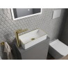 Mexen Nadia lavabo à poser 46 x 23 cm, blanc/or bordure - 21614605