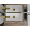 Mexen Nadia lavabo à poser 46 x 23 cm, blanc/or bordure - 21614605