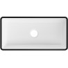 Mexen Nadia lavabo à poser 46 x 23 cm, bord blanc/noir - 21614607