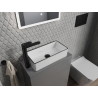 Mexen Nadia lavabo poser 46 x 23 cm, blanc/noir bord - 21614607