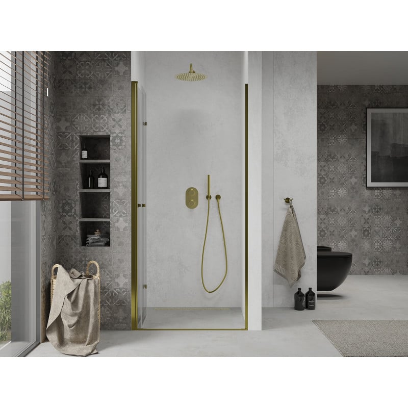 Mexen Lima portes de douche pliantes 100 cm, transparentes, dorées - 856-100-000-50-00