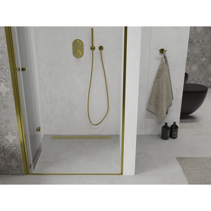 Mexen Lima portes de douche pliantes 100 cm, transparentes, dorées - 856-100-000-50-00