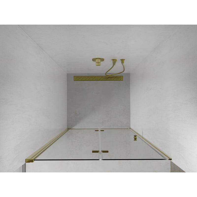 Mexen Lima portes de douche pliantes 100 cm, transparentes, dorées - 856-100-000-50-00