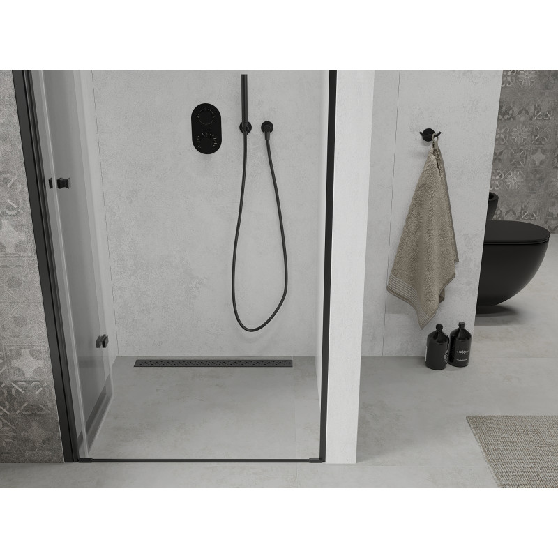 Mexen Lima porte de douche pivotante 100 cm, transparente, noire - 856-100-000-70-00
