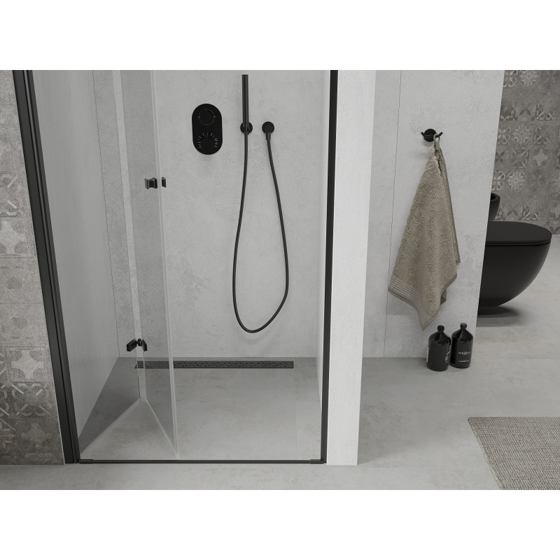 Mexen Lima porte de douche pliante 110 cm, transparente, noire - 856-110-000-70-00