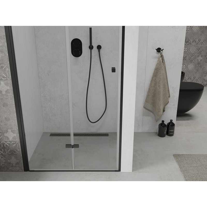 Mexen Lima porte de douche pliante 110 cm, transparente, noire - 856-110-000-70-00