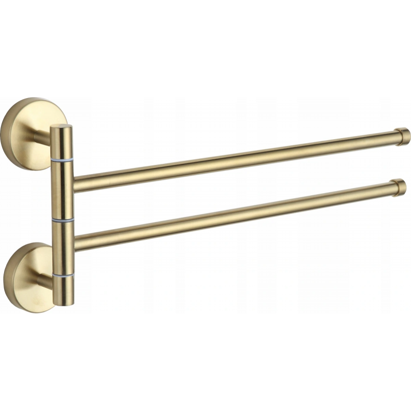 Mexen double porte-serviettes pivotant, doré - 7039242-50