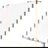 Paroi de baignoire Mexen Velar Duo 2 volets coulissants 140 x 150 cm, givrée, cuivre brossé - 896-140-000-32-65